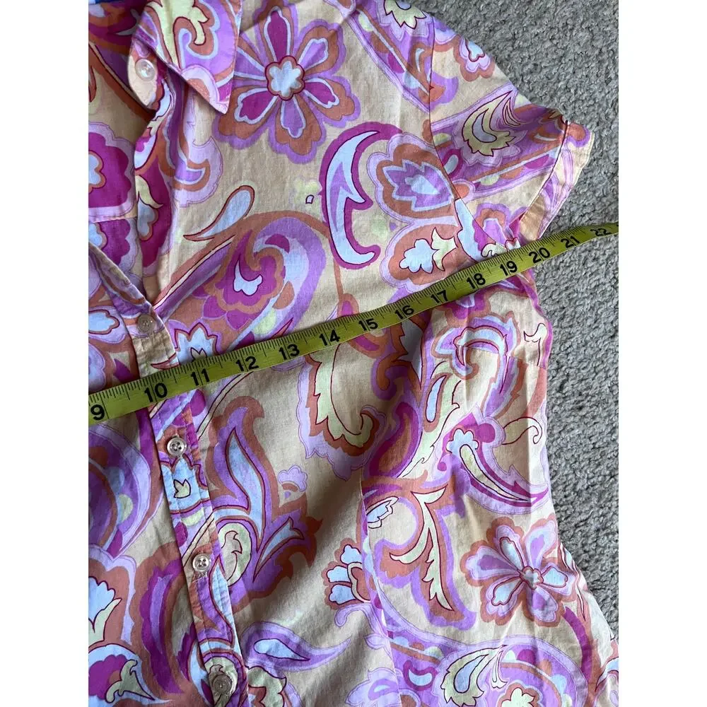 Women's Pink and Orange Sleep Shirt L
